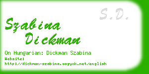 szabina dickman business card